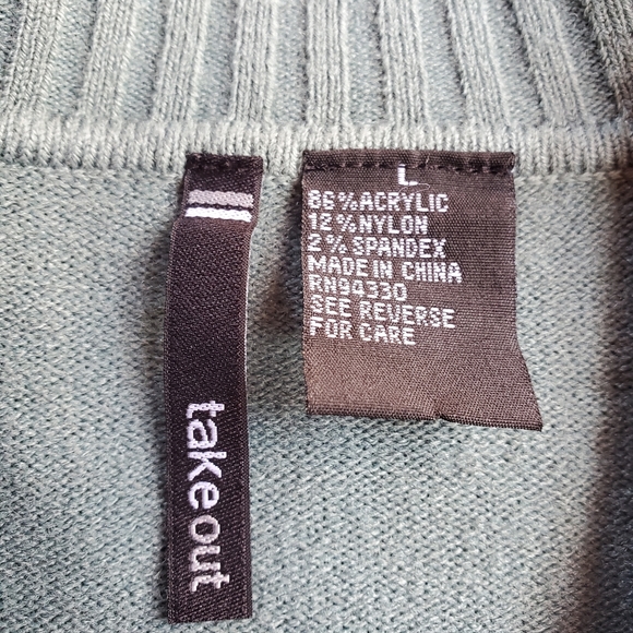Y2K Takeout Stretchy Wideneck Sweater - Picture 3 of 5